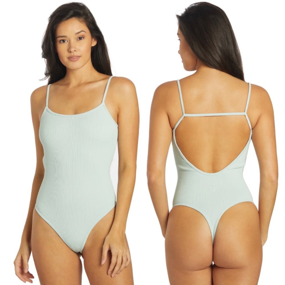Free People FP Movement Free Throw Bodysuit - Surf Spray (Blue/Teal)